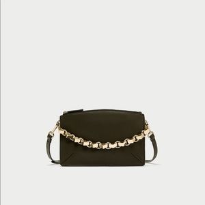 ZARA Chain link clutch and crossbody